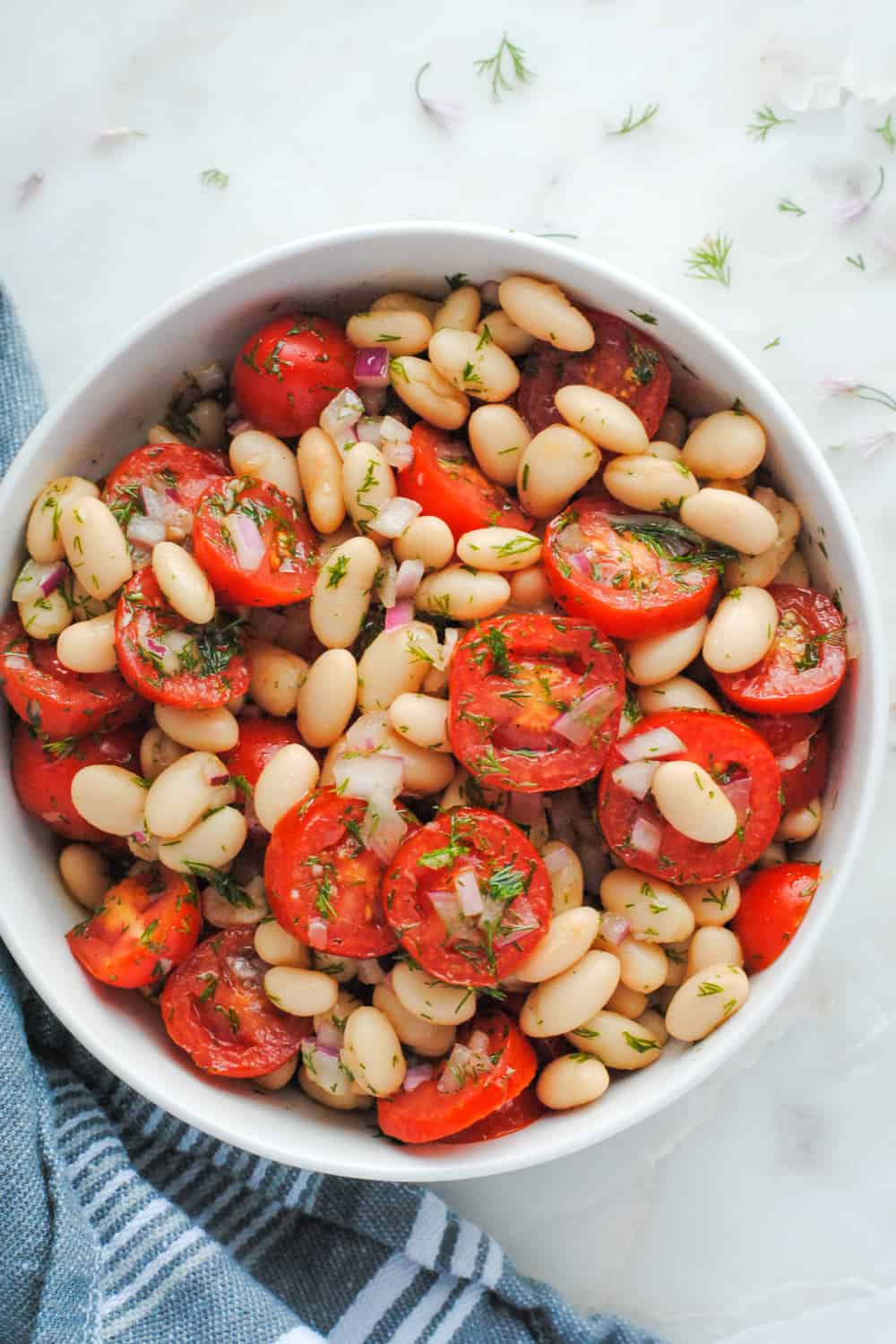 White Bean and Tomato Salad with Dill Never Any Thyme