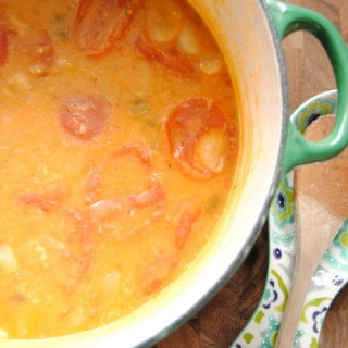 giant lima beans cooked in dutch oven