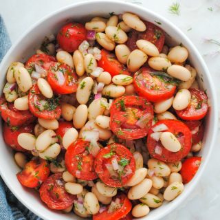 white bean tomato salad