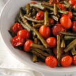 balsamic roasted green beans and tomatoes