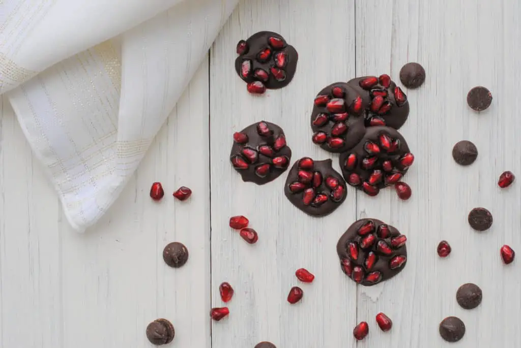 dark chocolate and pomegranate