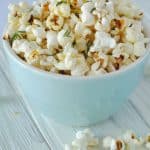 rosemary olive oil popcorn in bowl