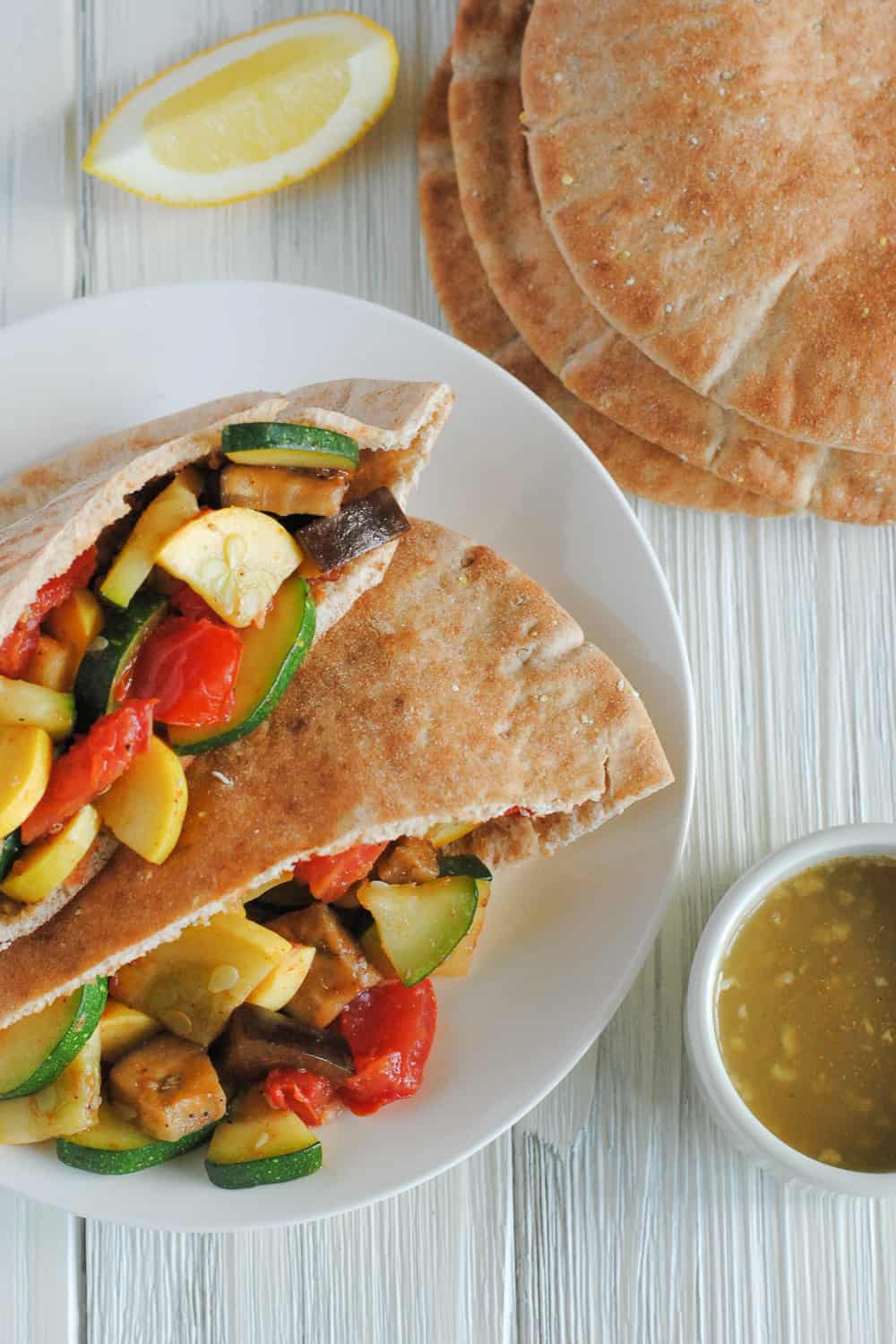 Mediterranean Veggie Pitas - Never Any Thyme