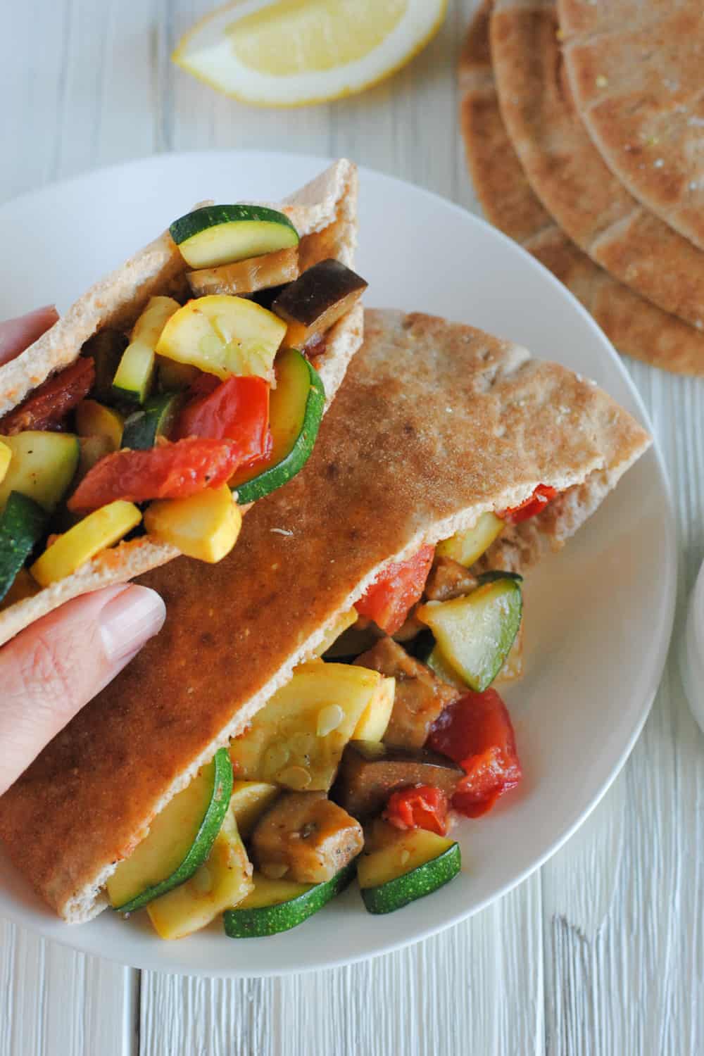 Mediterranean Veggie Pitas - Never Any Thyme