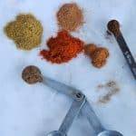 Lebanese spice mix on light background