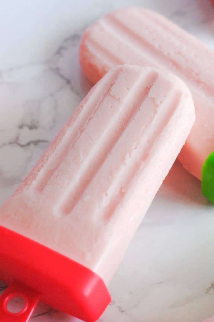 fresh fruit and yogurt popsicle